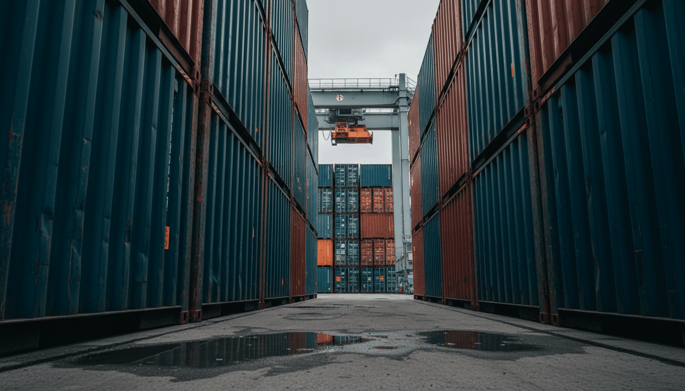 Full container load in port terminal